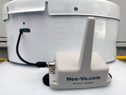 Nee-Vo Tank Monitor on Propane Tank