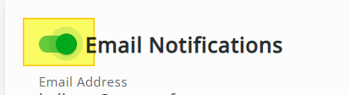 Email notification setup